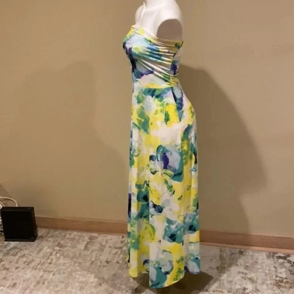 The Limited Strapless Maxi Dress Watercolor Floral - Picture 4 of 8